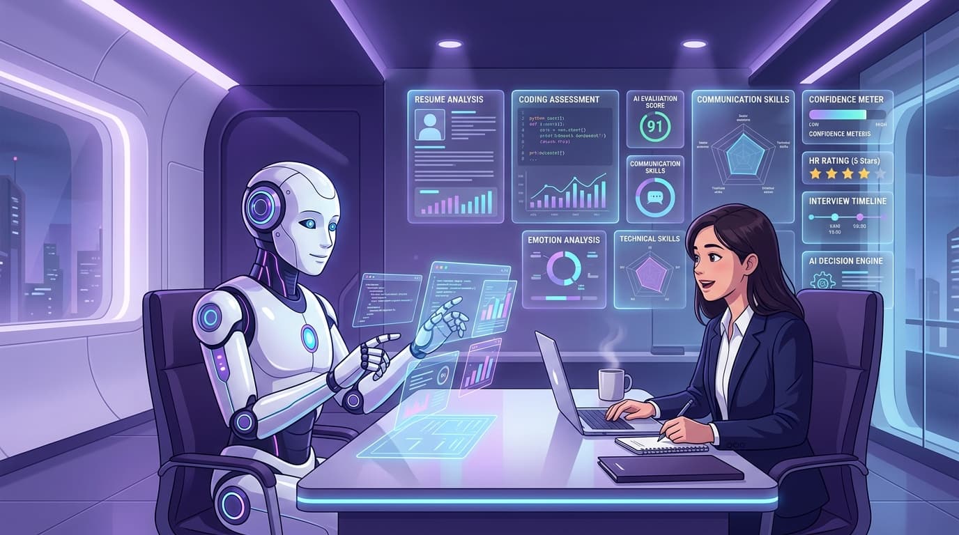 Aira, the AI interviewer, in session with a candidate
